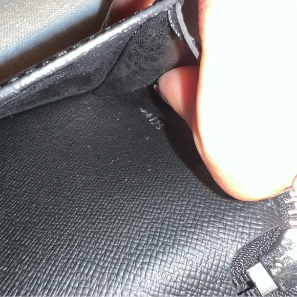 Louis Vuitton Black Leather Zip Pouch